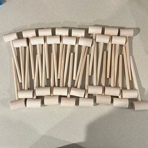 NIB 30pc Wooden Hammer for breakable chocolate